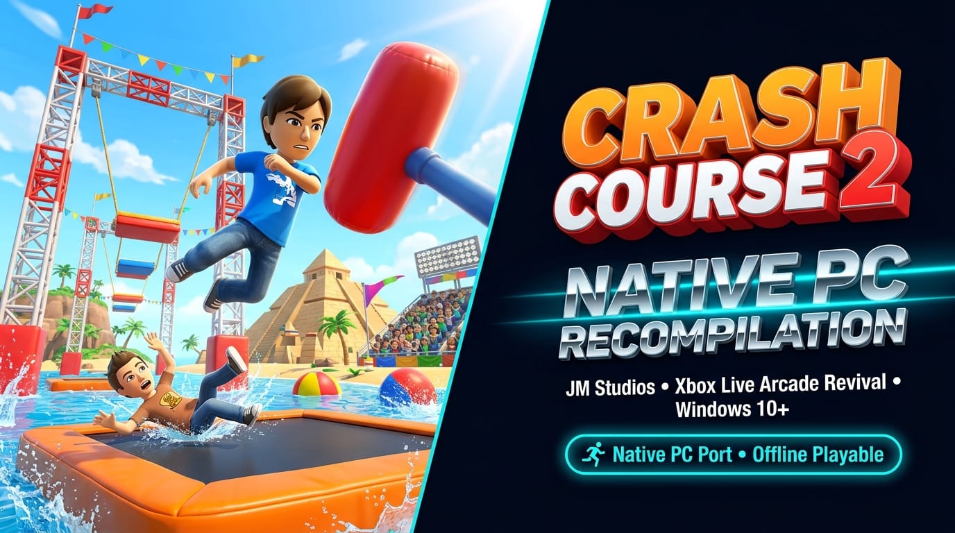 Delisted XBLA Classic Revived: Crash Course 2 Recomp Officially Released by JM Studios