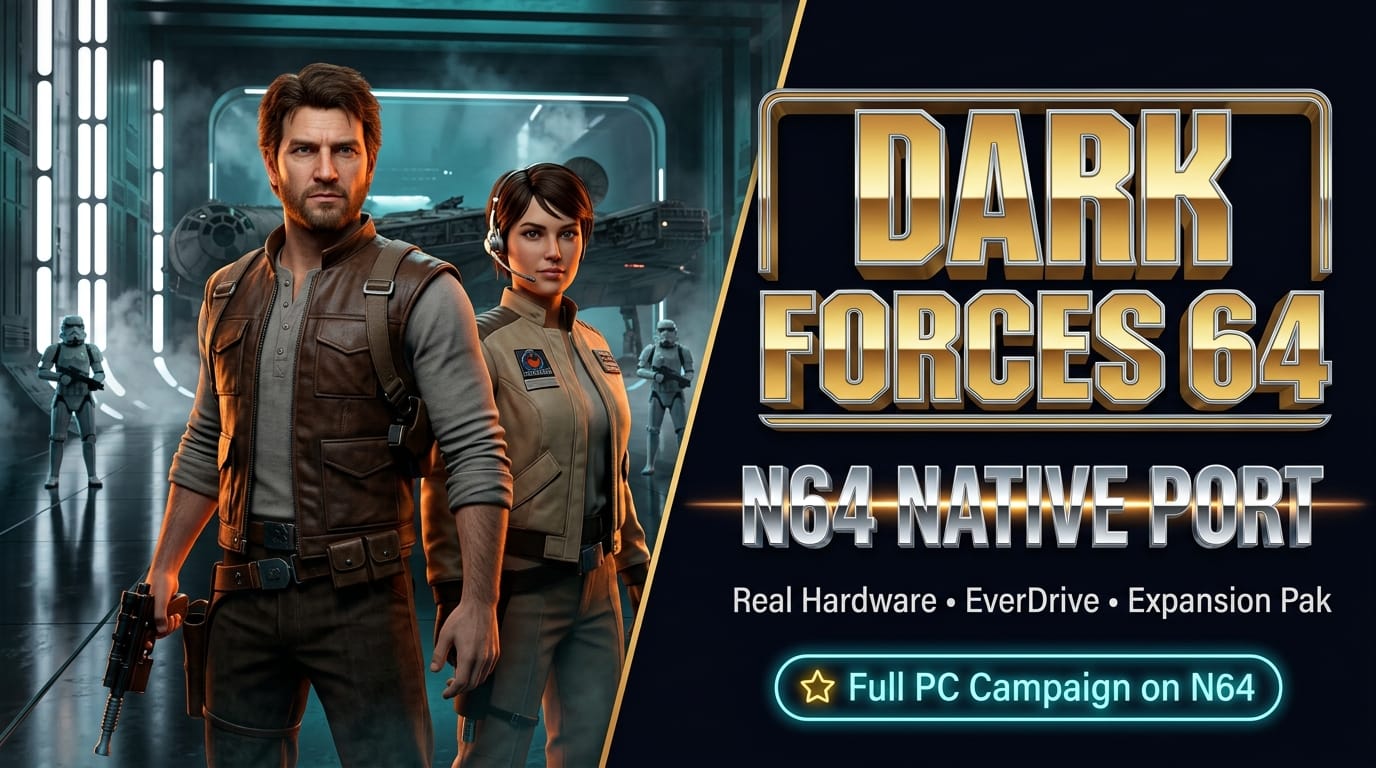 Dark Forces 64: Star Wars: Dark Forces Lands on Nintendo 64 via The Force Engine & libdragon