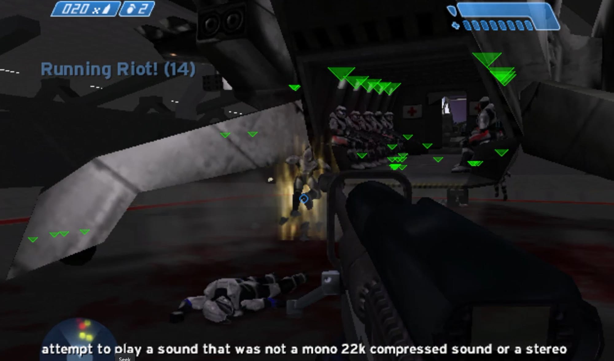 Pelican troop carrier crammed with Spartans in 128-player Halo CE Decomp on Extinction