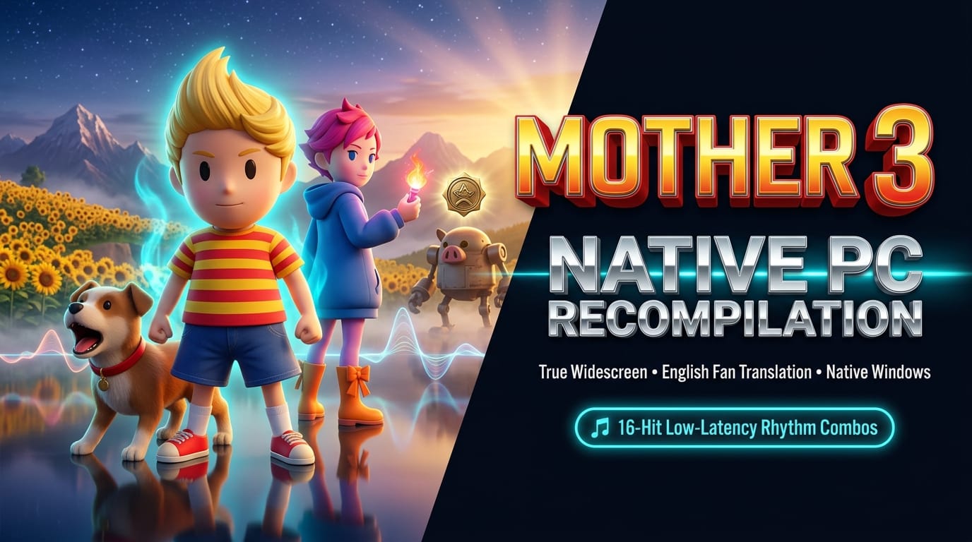 Mother3Recomp: MOTHER 3 Gets Native PC Static Recompilation with True Widescreen & Low-Latency Rhythm Combos