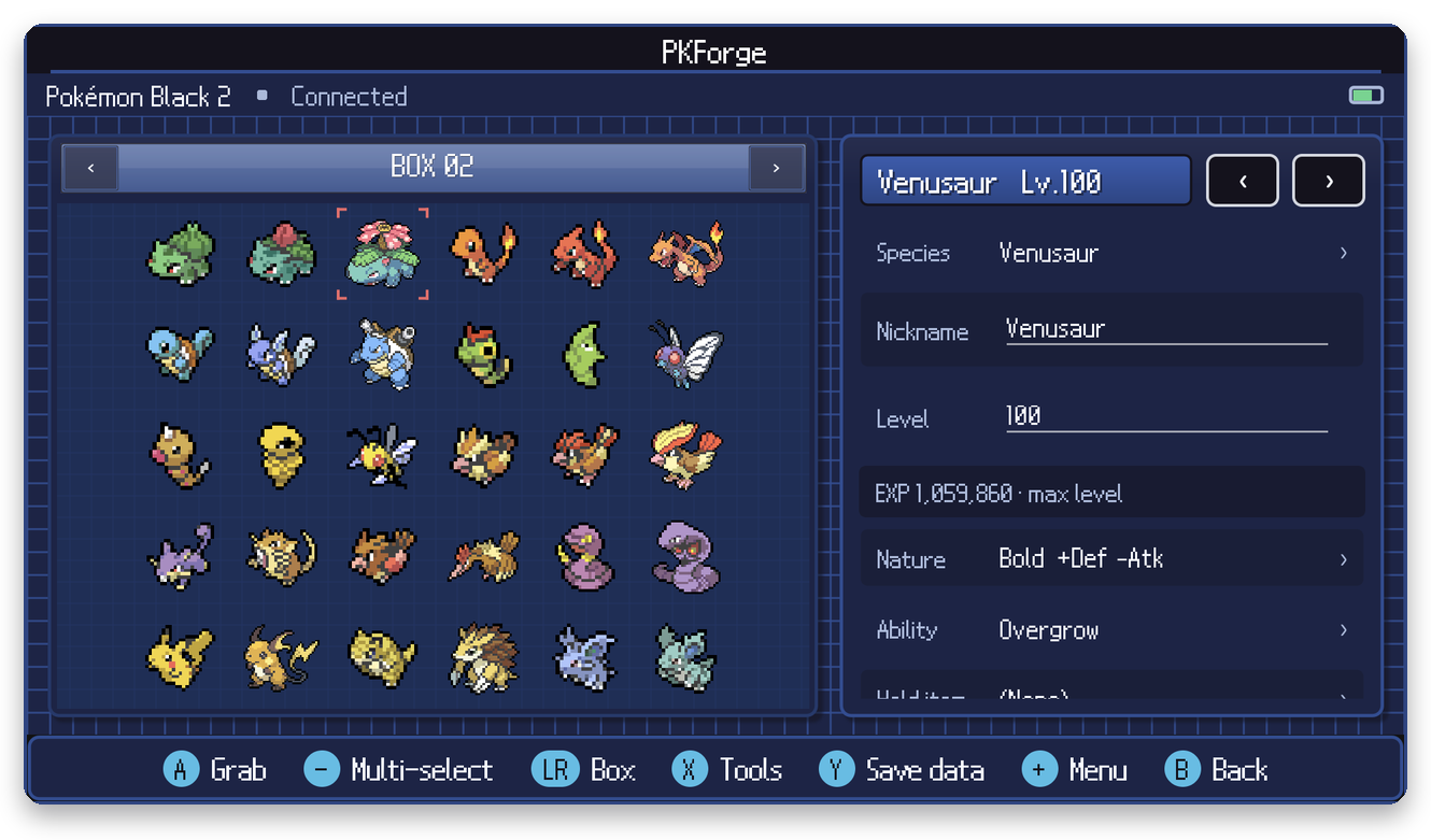 PKForge comprehensive Pokémon editor and offline legality inspector