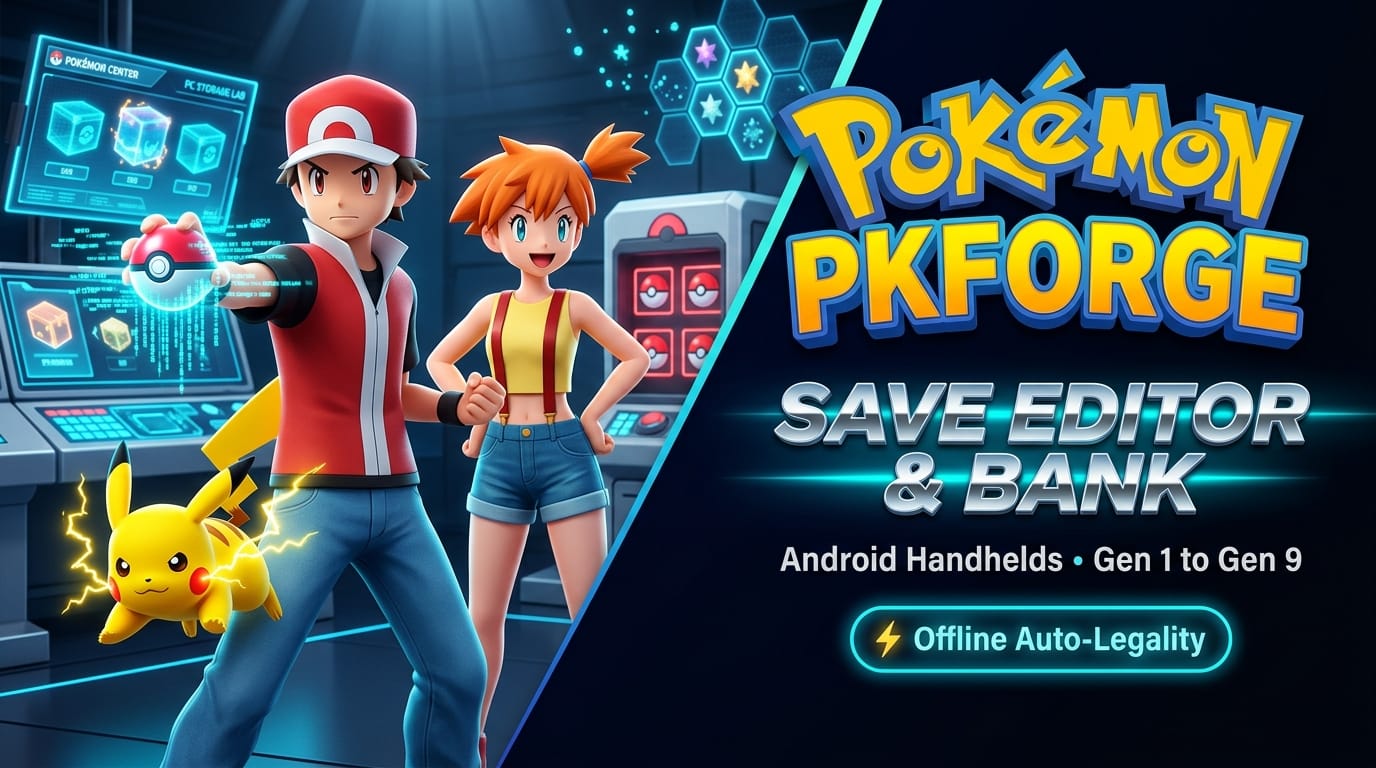 PKForge: The Ultimate Pokémon Save Editor & Offline Cross-Gen Bank for Android
