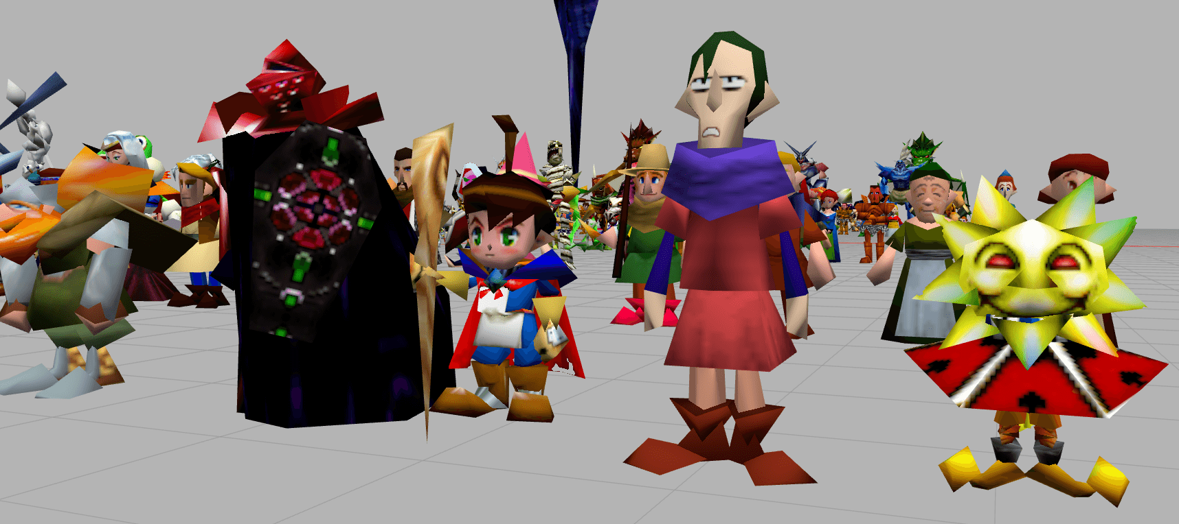 Quest 64 N64 3D Asset Lineup