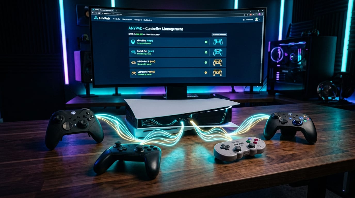 AnyPad PS5 v0.8.1-Beta: Connect Xbox, Switch Pro, and 8BitDo Controllers Wirelessly — Full Setup & Compatibility Guide
