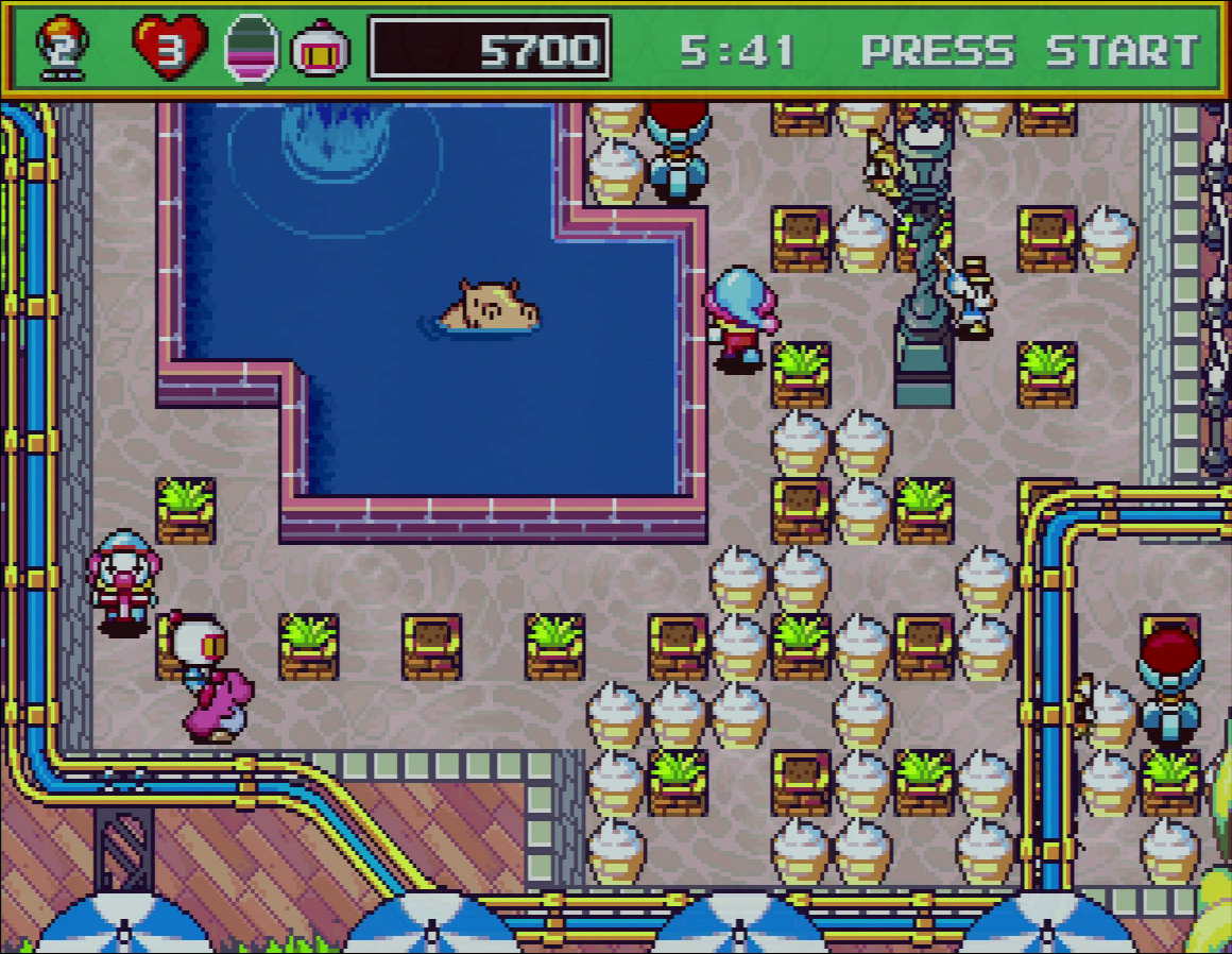 Saturn Bomberman single-player story mode running natively on PC