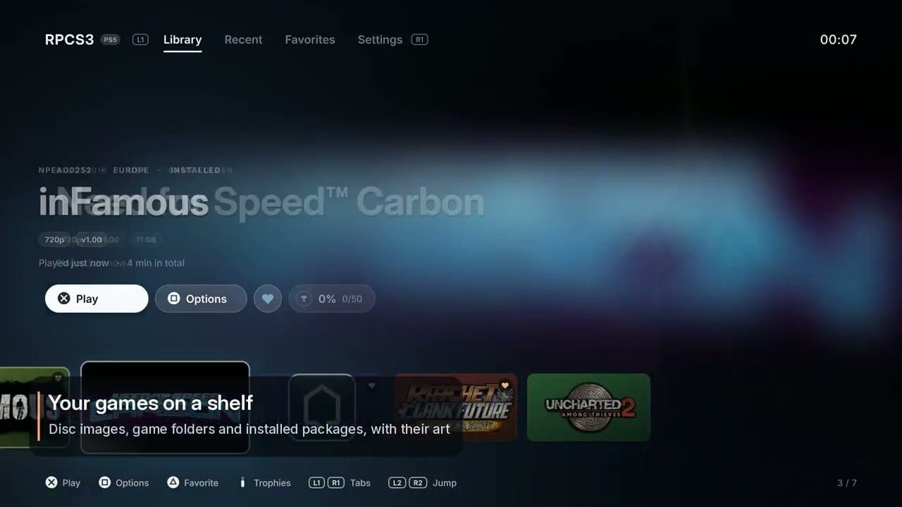 RPS5S3 PS5 Home Shelf UI