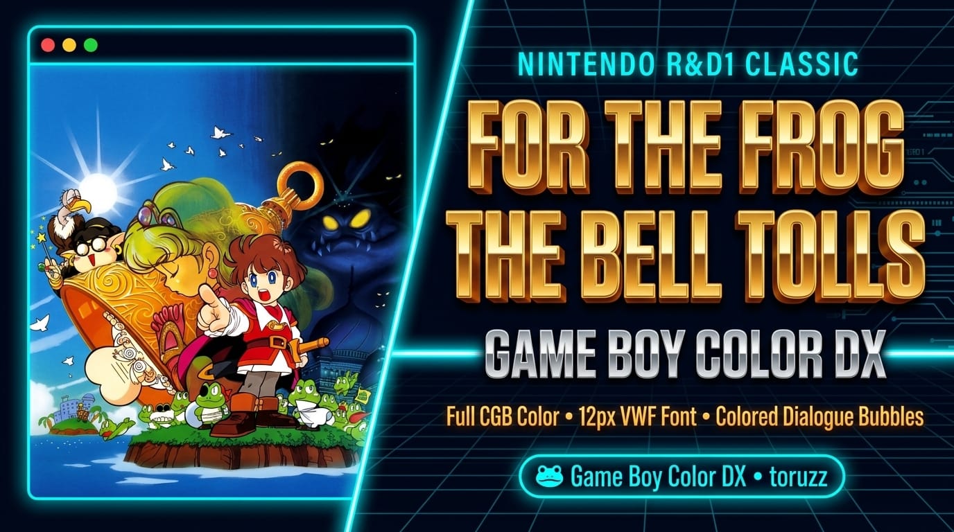 For the Frog the Bell Tolls DX in Development: toruzz Previews Full GBC Colorization for Nintendo's Lost Masterpiece