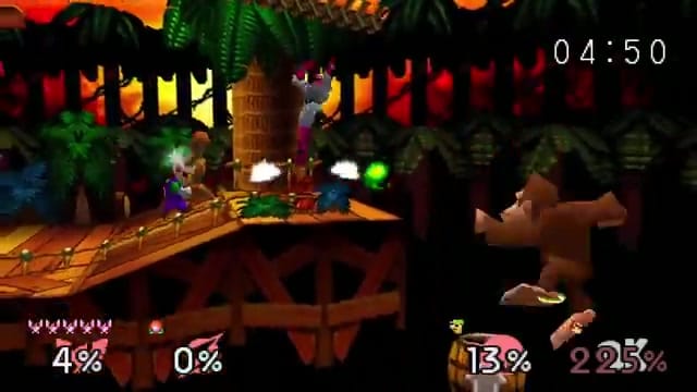 Smash 64 native four-player character select