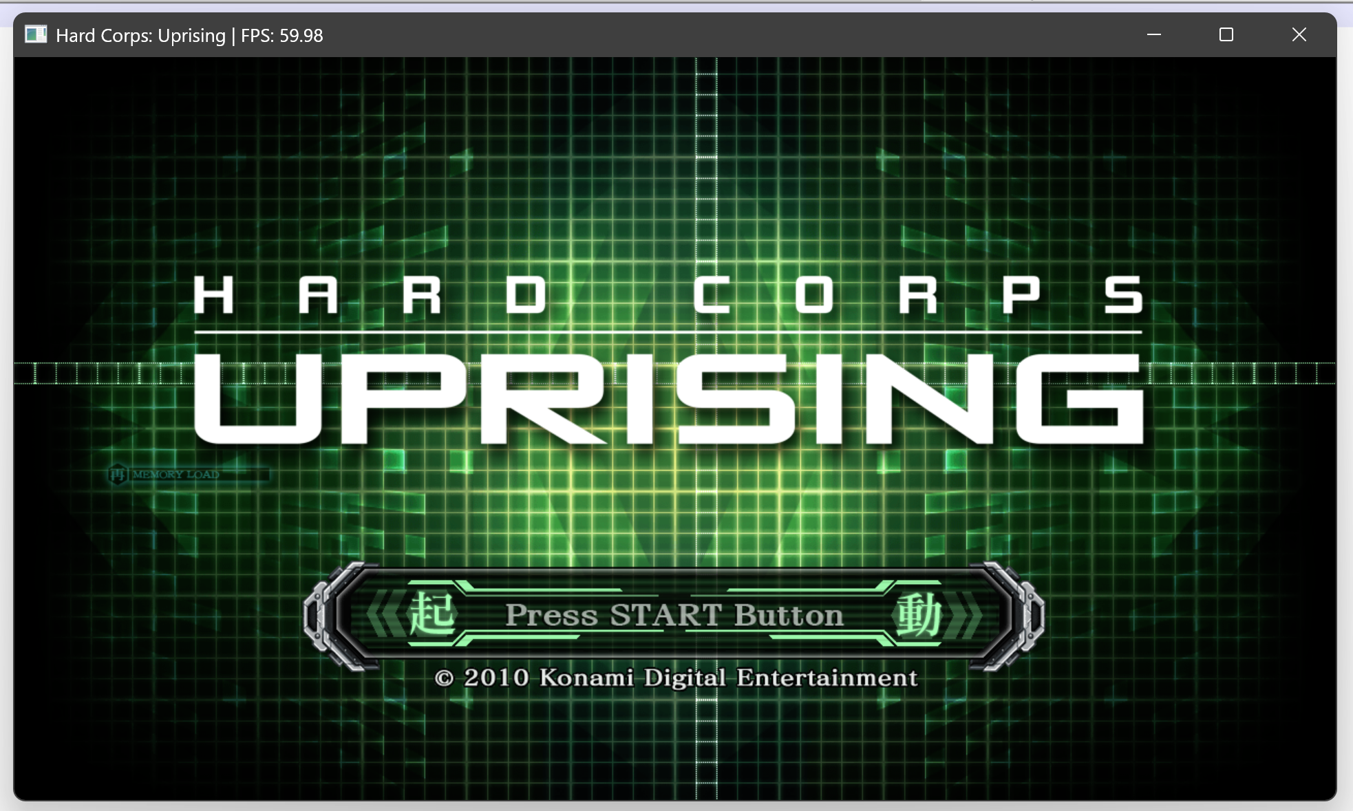 Hard Corps Uprising PC Port Title Screen
