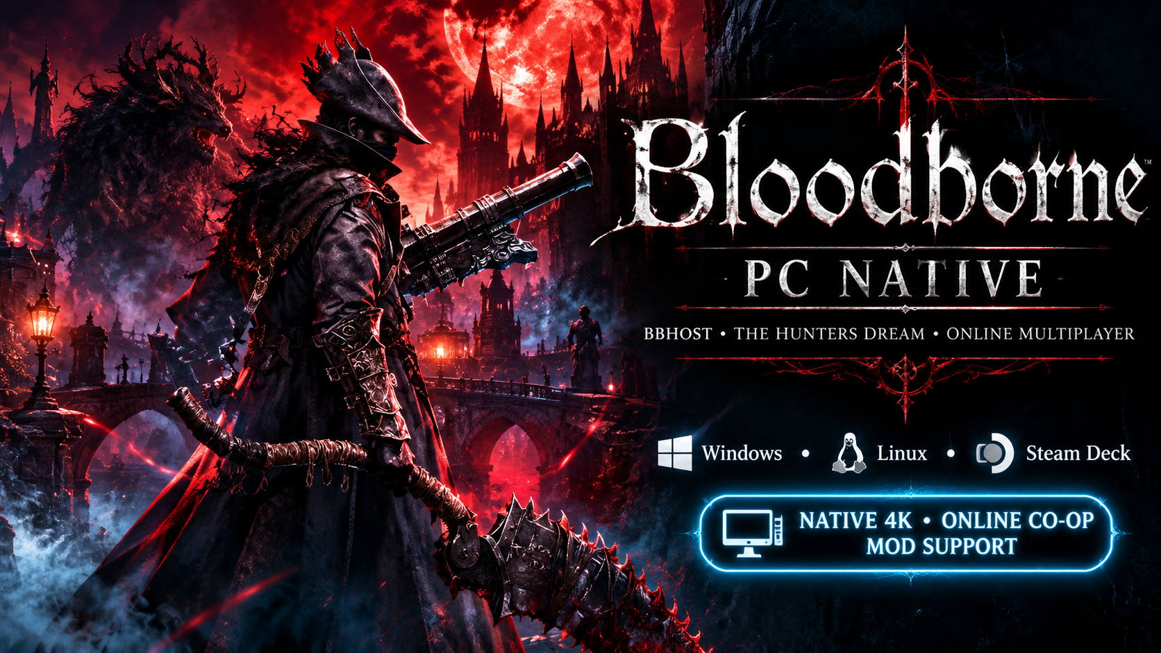 Bloodborne is Running Natively on PC with Online Multiplayer: Inside ‘bbhost’ and ‘The Hunter’s Dream’