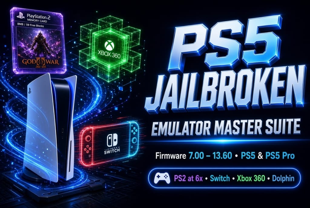 The Jailbroken PS5 Emulator Master Guide: Running PS2 at 6x, Switch, Xbox 360, and Wii U on Firmware 13.60