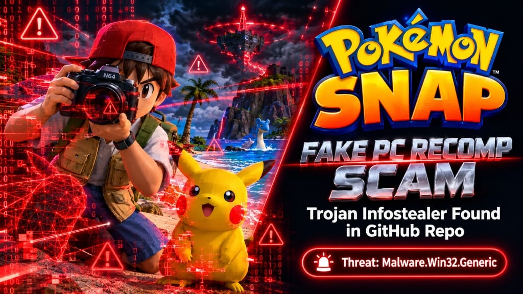 Security Alert: Fake Pokémon Snap PC Recomp on GitHub Drops Windows Trojan