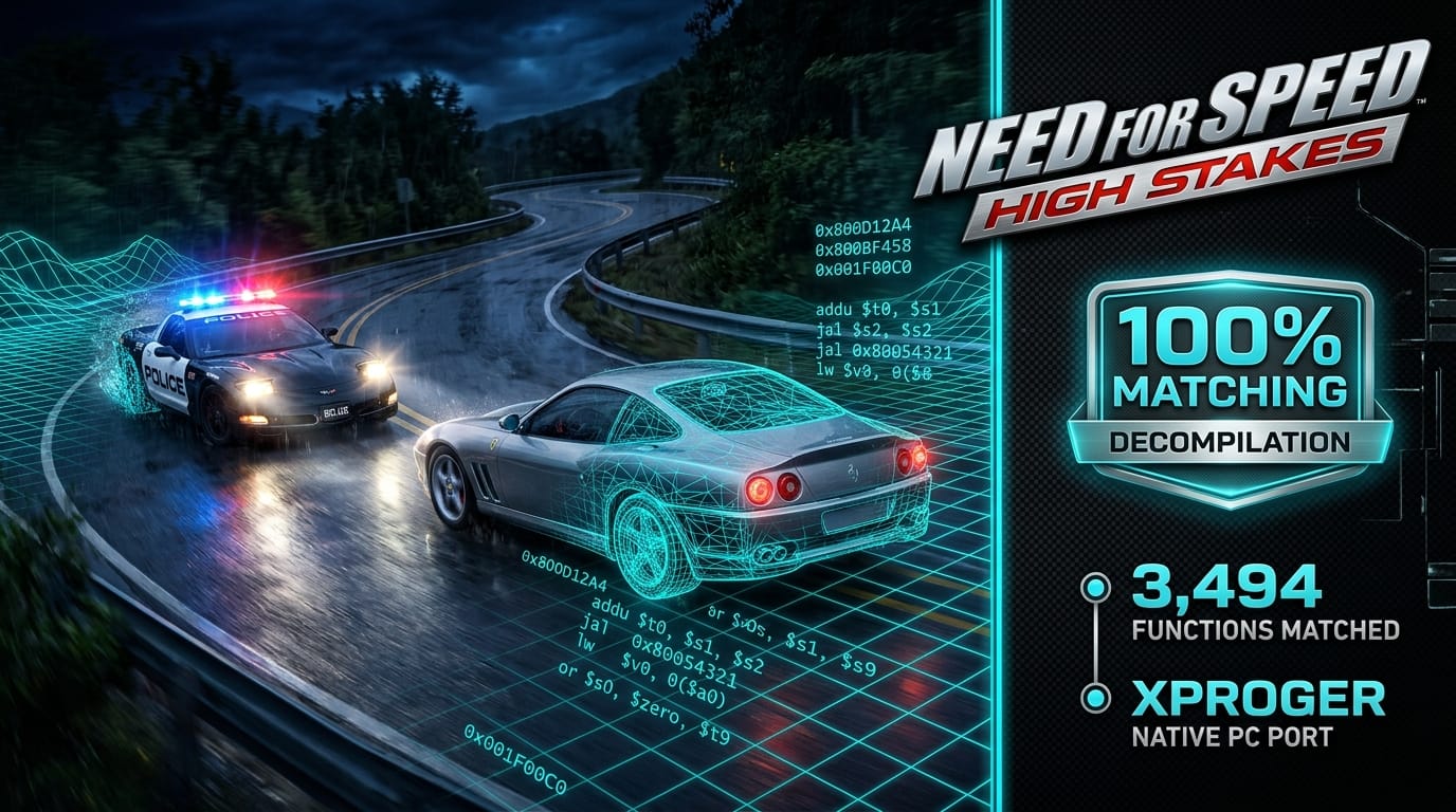 Need for Speed: High Stakes PS1 Hits 100% Decompilation: Inside the 3,494-Function Reverse-Engineering Masterpiece