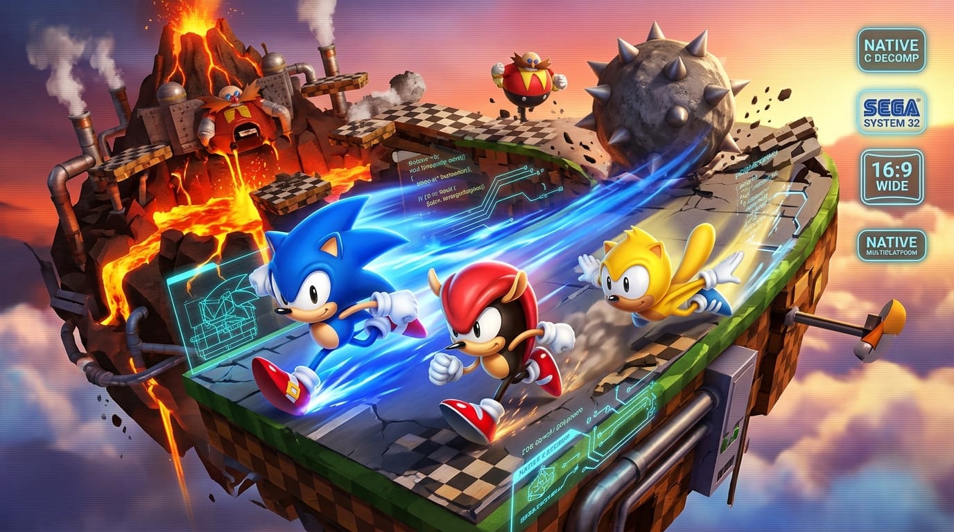 SegaSonic The Hedgehog Gets Native PC, Switch, and Android Ports via Reverse-Engineered C Decompilation