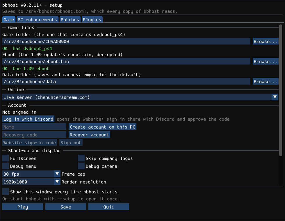 bbhost Setup Wizard and Configuration Utility