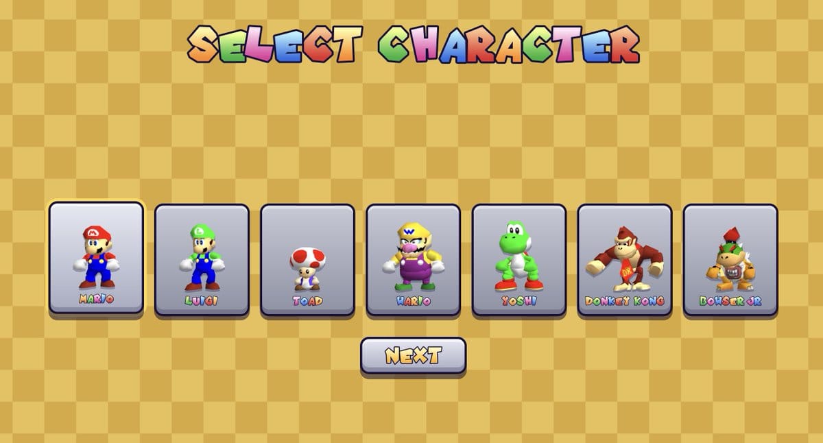 Super Mario 64 Multiplayer Character Select and Rooms