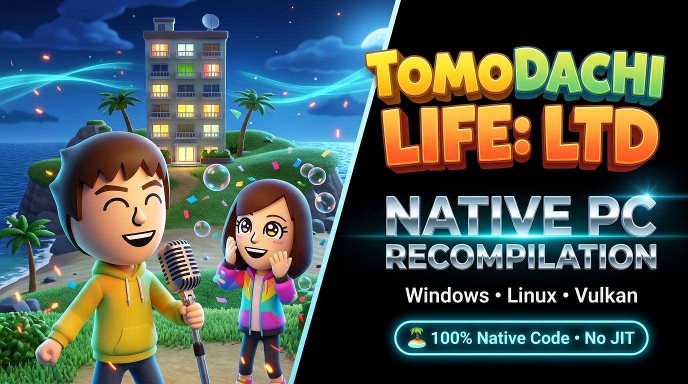 Tomodachi Life Recompiled: Static Recompilation Brings 'Living the Dream' to Native PC Without Emulation