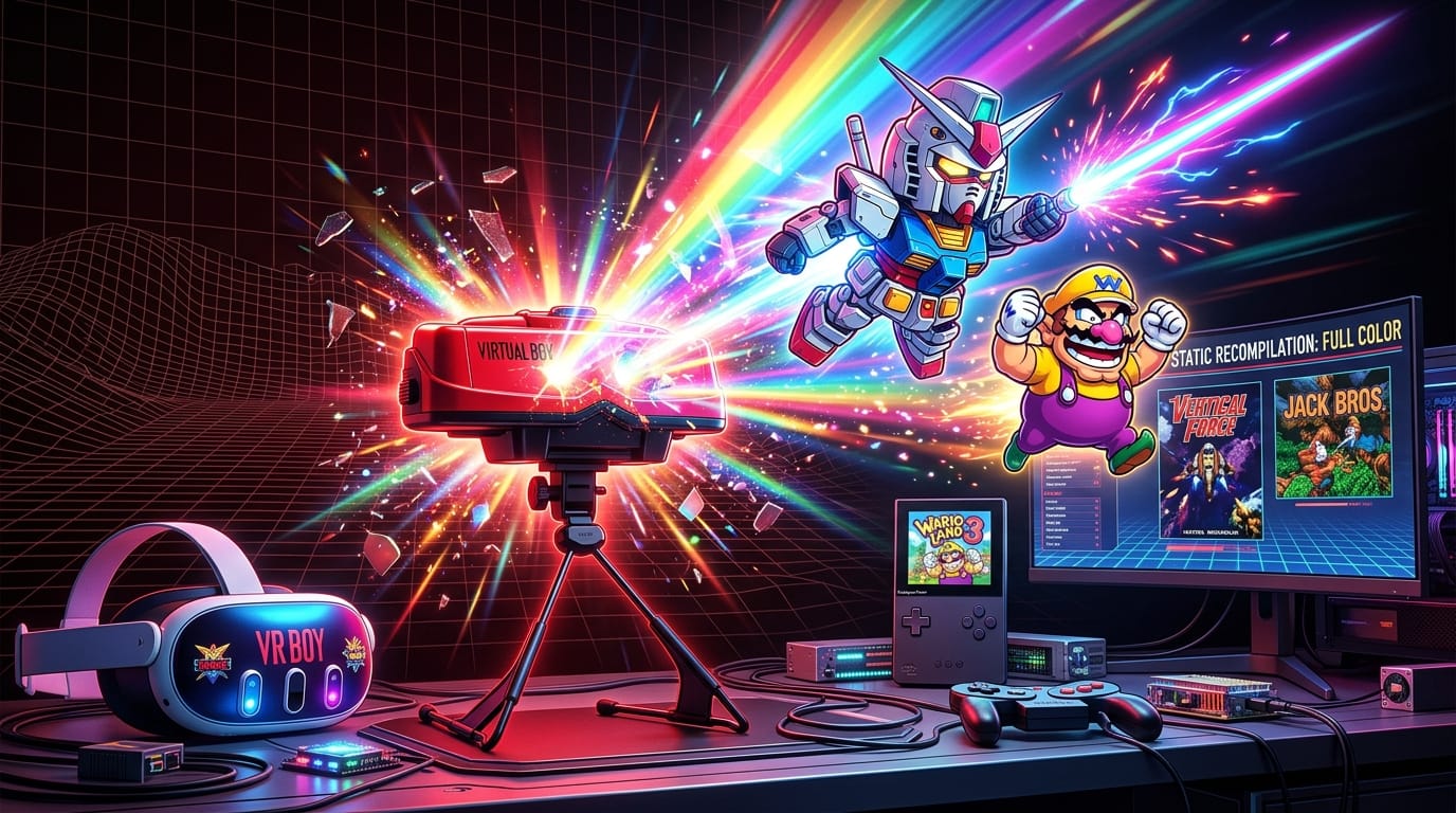 Virtual Boy Games Are Being Recompiled for PC—and Getting Full-Color Makeovers