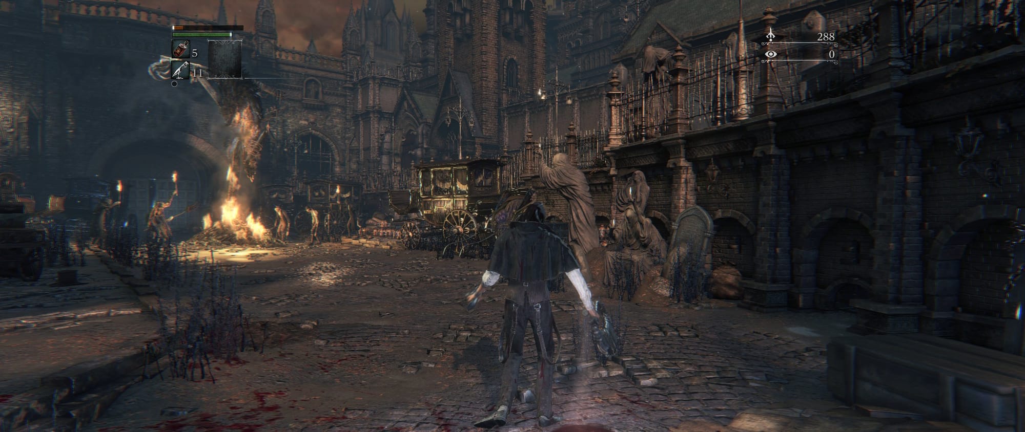 Bloodborne Central Yharnam in 21:9 Ultrawide on PC